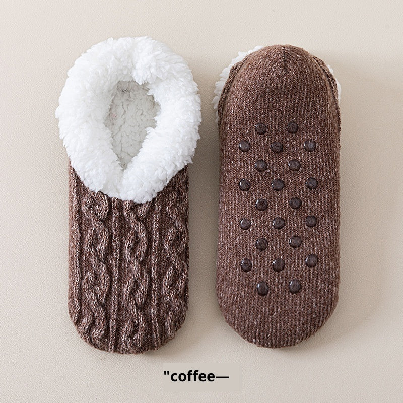 Fleece Lined Padded Warm Keeping Lamb Wool Socks