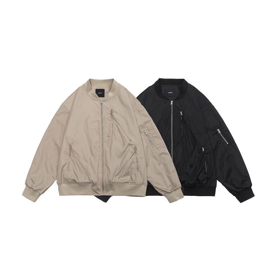 Women's Loose Baseball Collar Coat