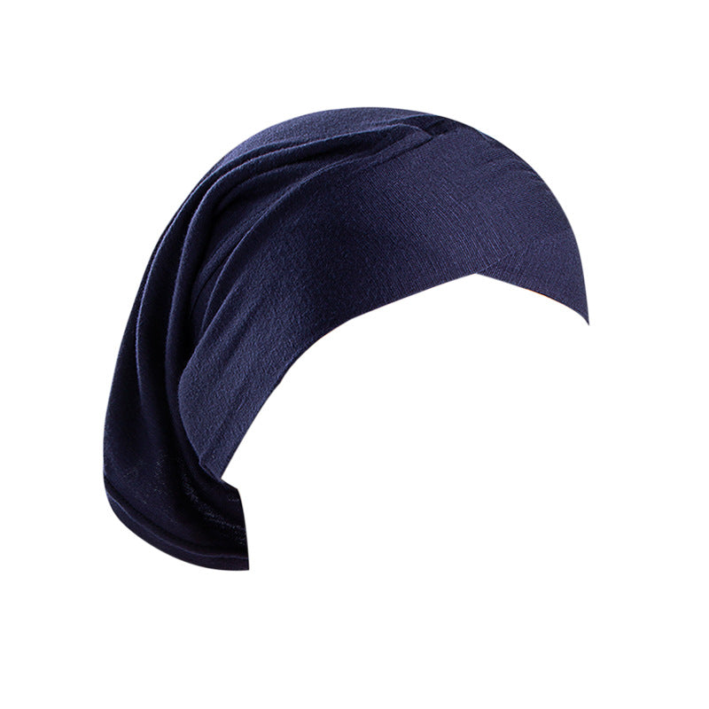 Womens Solid-Color Versatile Headscarf Hat