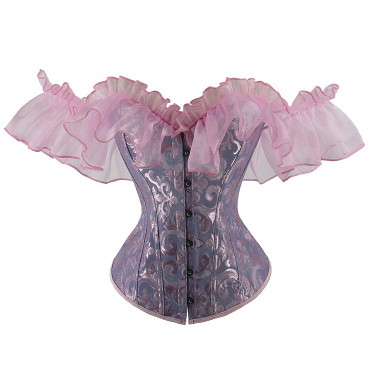 Jacquard Ribbon Satin Lace Court Lady