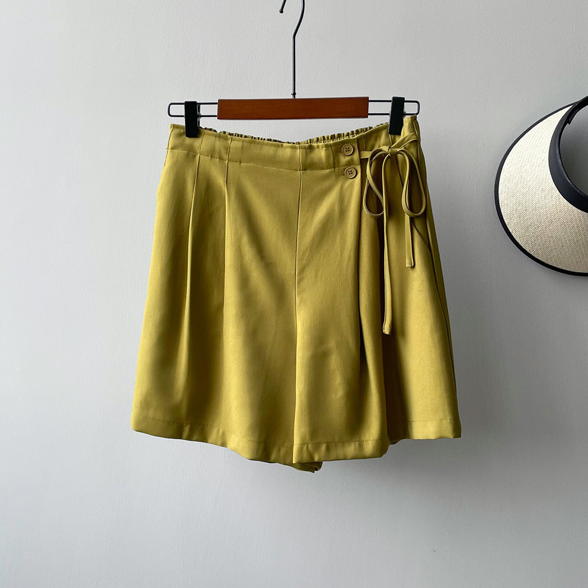 Women's Summer Lace-Up Niche Design High Waist Casual Shorts