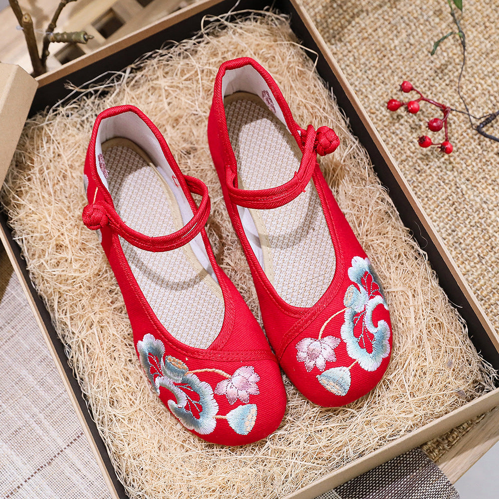 Embroidered Pumps Flower Women's Cheongsam Match