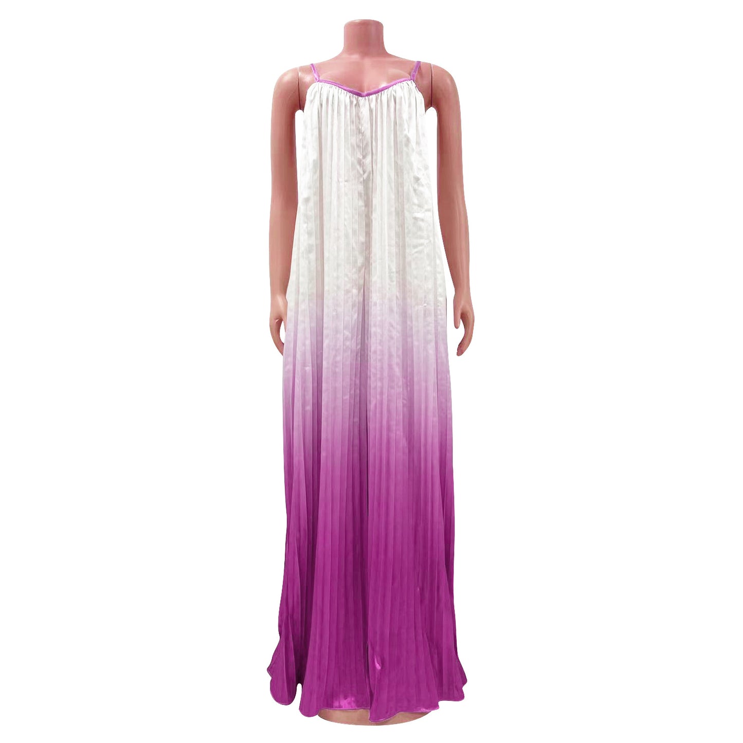 Women's Loose Gradient Suspender Jumpsuit