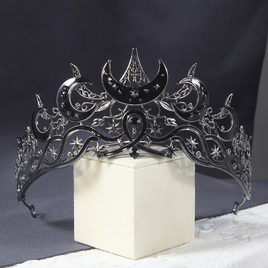 European And American Dark Crescent Shape Design Bridal Wedding Crown