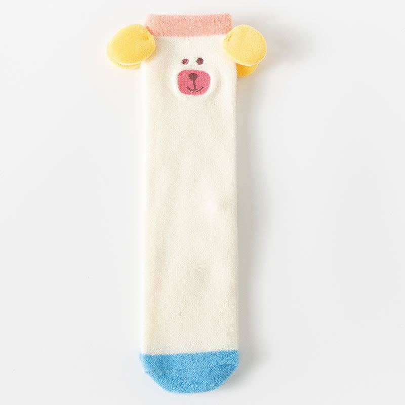 Coral Fleece Fleece Lined Padded Warm Keeping Tube Socks