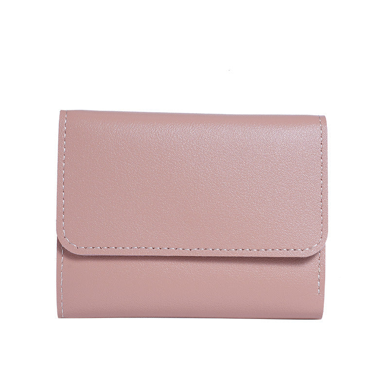 Simple Short Women's Wallet Student Ticket Clip Multifunctional