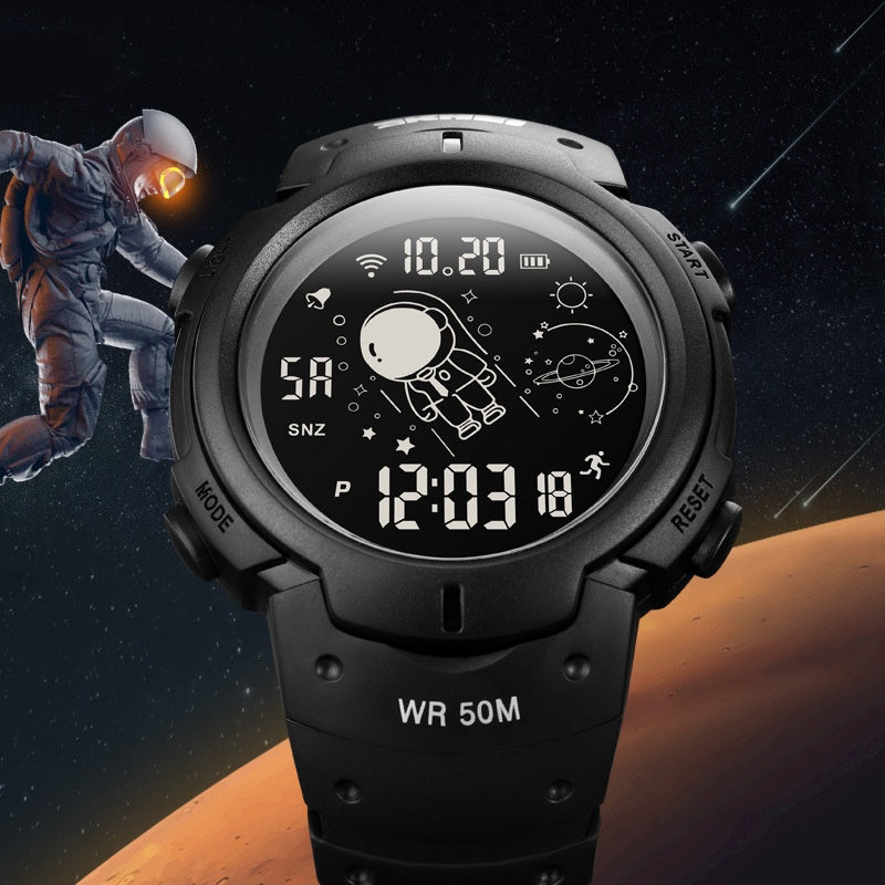 Multifunctional Spaceman Middle School Student Electronic Sports Watch