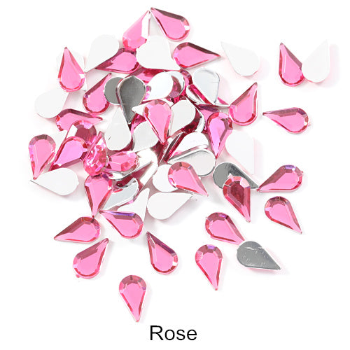 Water Drop Acrylic Flat Bottom Rhinestone DIY Nail Art Patch