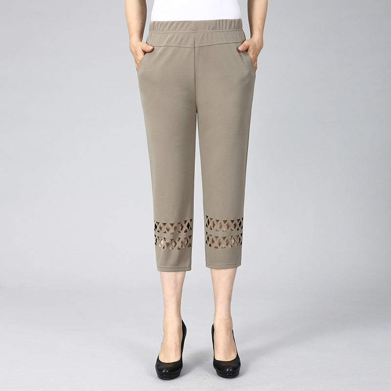 New Straight Hollow Embroidered Casual Pants