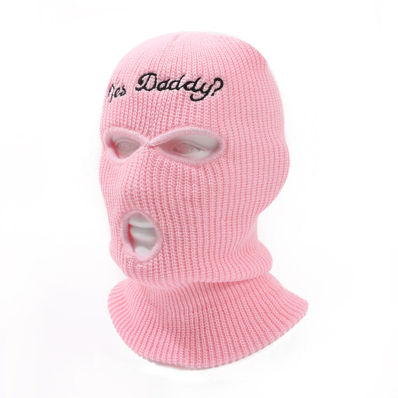 Warm Ear Protection Fashion Embroidery Woolen Knitted Hat