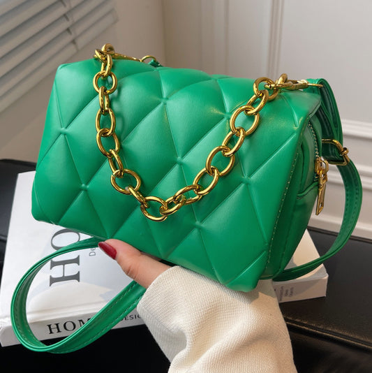 Lingge Women's New Fashion Simple Retro Messenger Bag