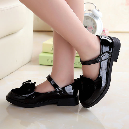 Girls' Fashion Casual Solid Color Leather Shoes