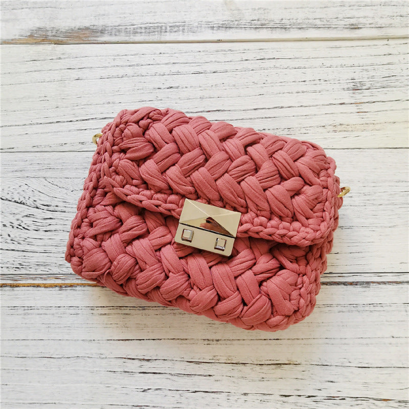 Håndlavet Crossbody Hæklet Taske Lille Parfume Strikketaske