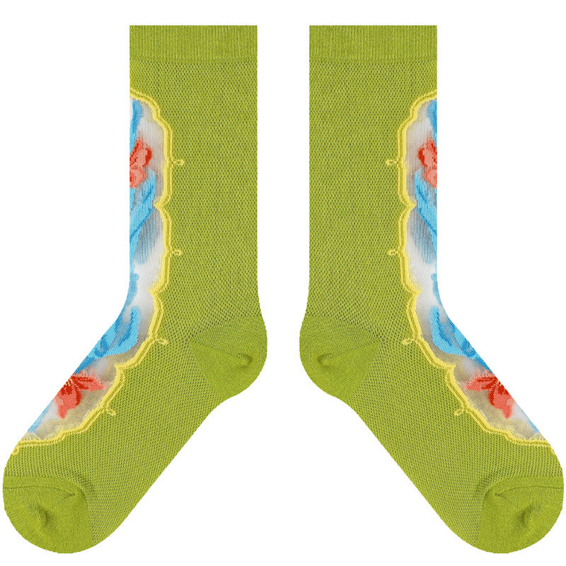 Retro Fashion Patterned Stockings Thin