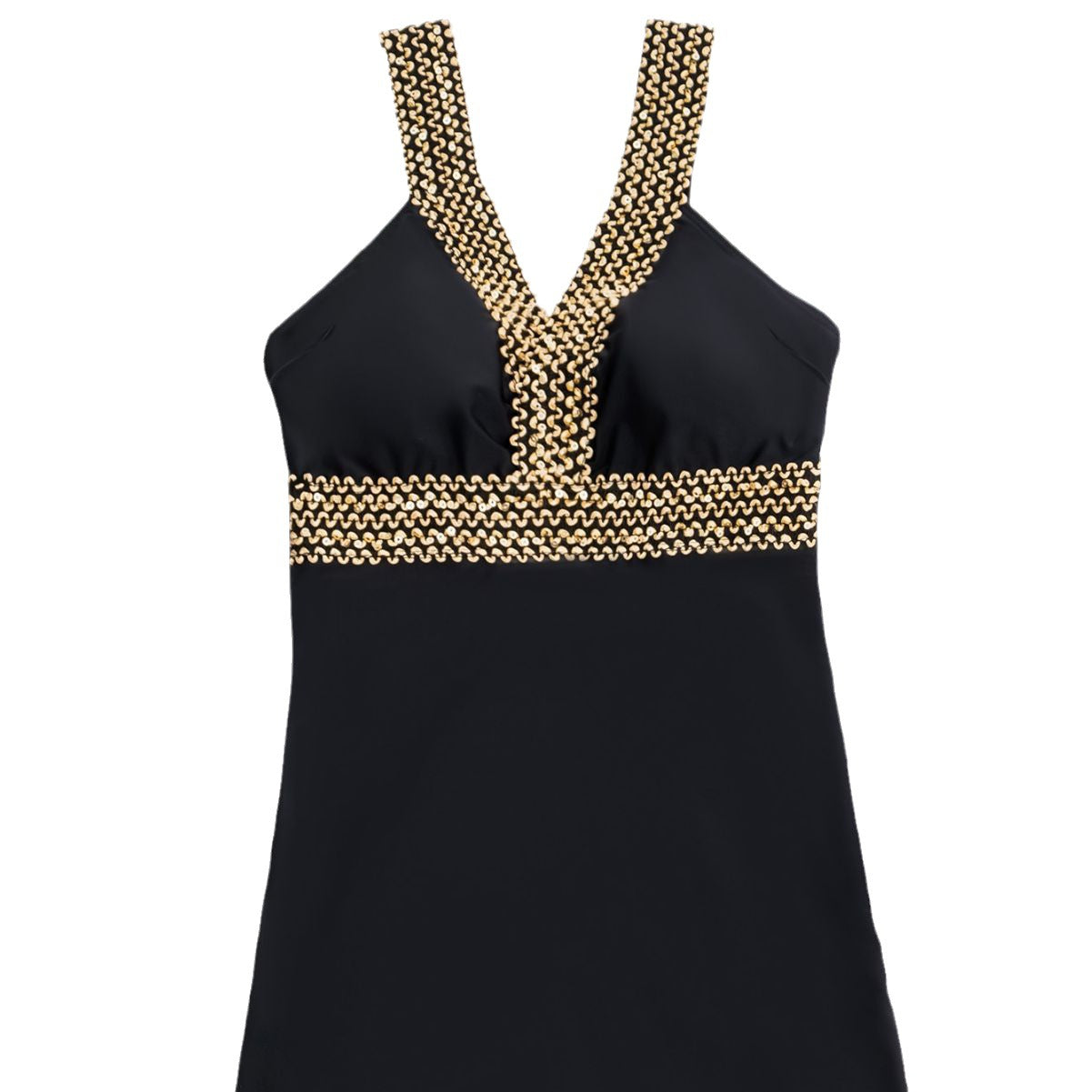 Sexy Solid-Color High-Cut Backless One-Piece Swimsuit With A Deep V-Neck