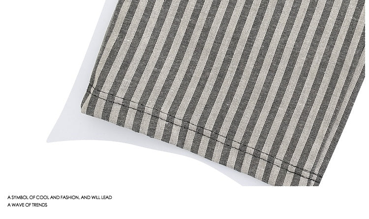 Striped Casual Retro Comfort Straight-leg Pants