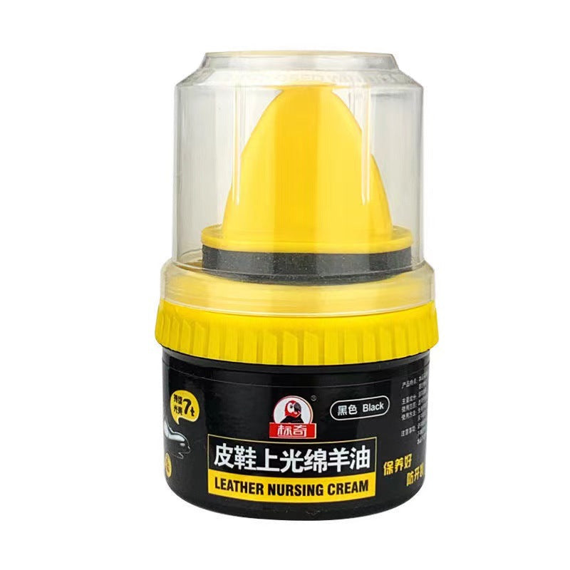 Leather Shoes Polish Lanolin Get Sponge Head Black Brown Natural Color Colorless Maintenance Anti-cracking Non-stick