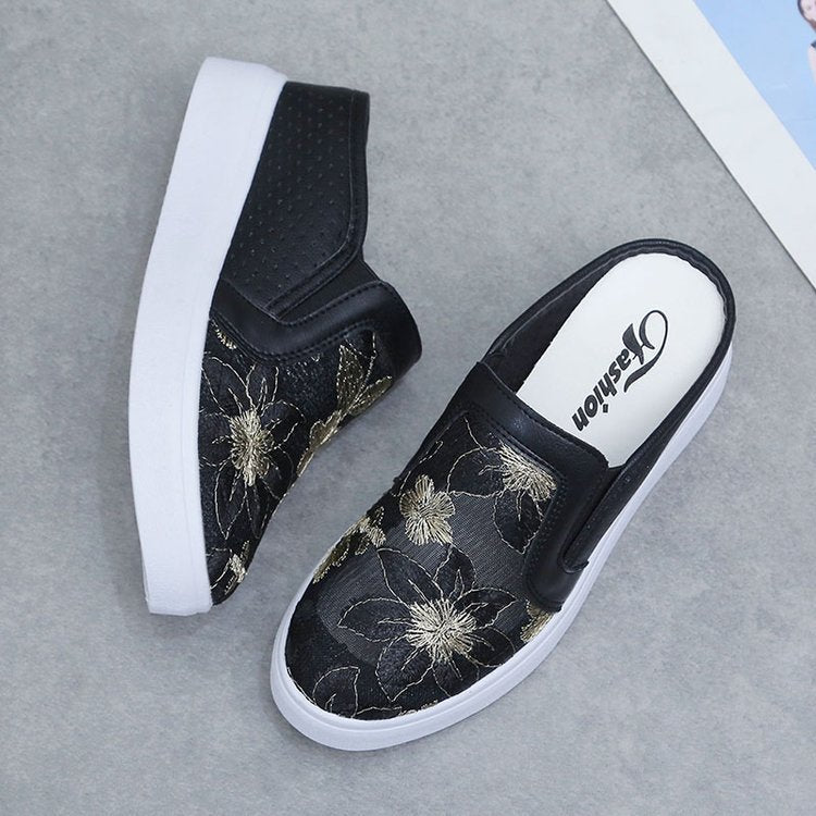 Lazy Slippers Platform Muffin And Mesh Top
