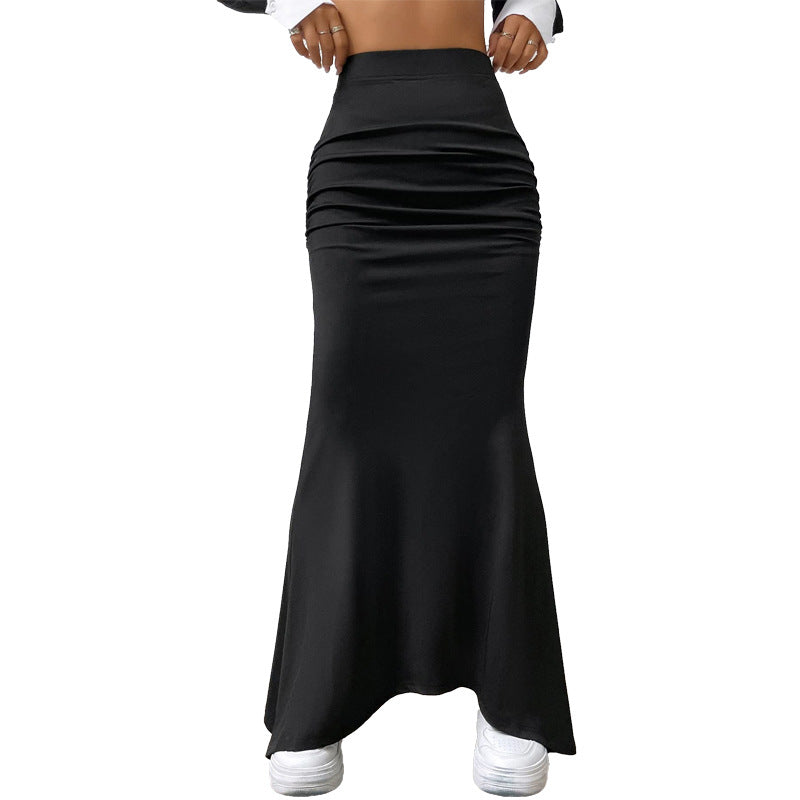 New Skirt Knitted Solid Color Fishtail