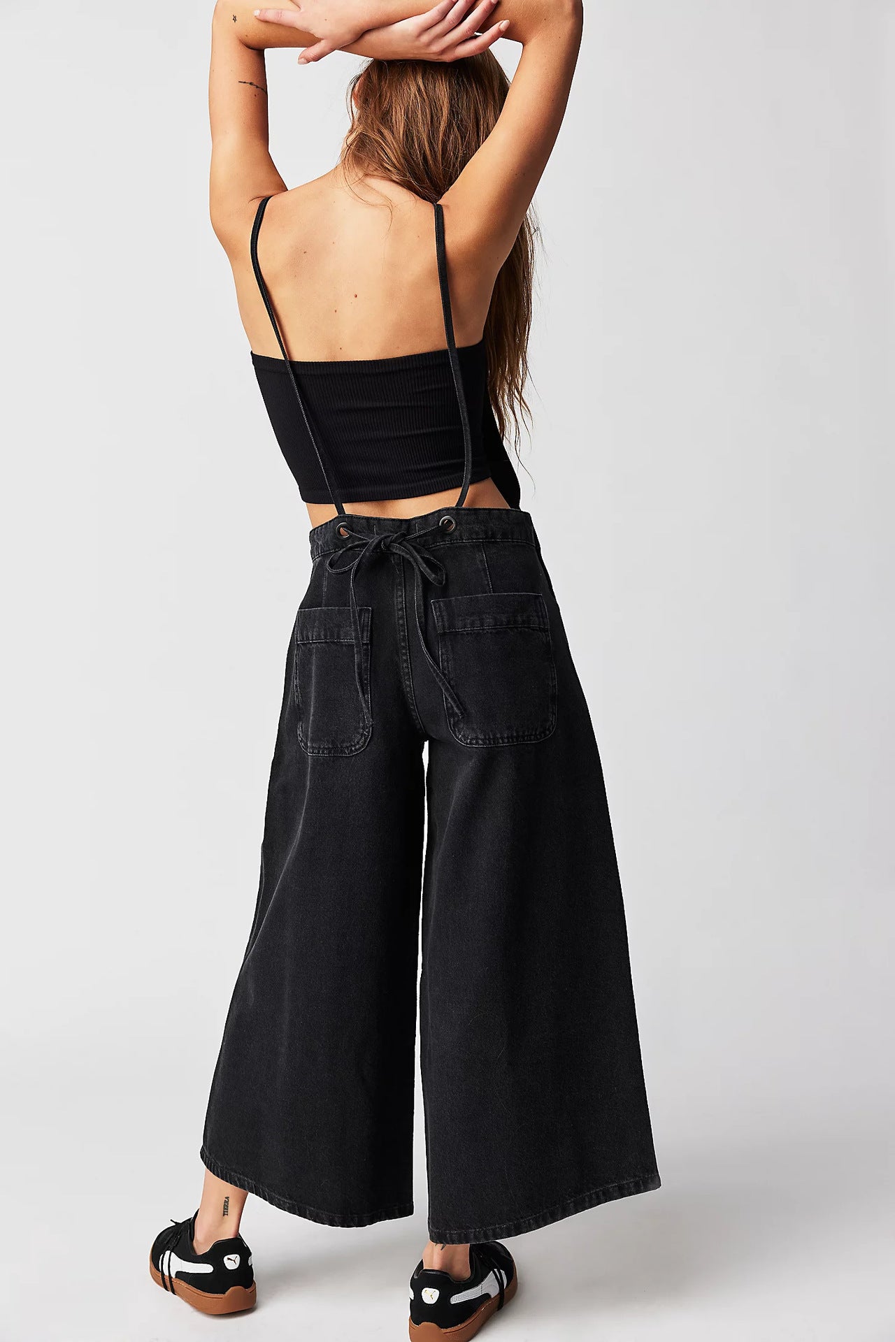 Women's Denim Jumpsuit With Straps