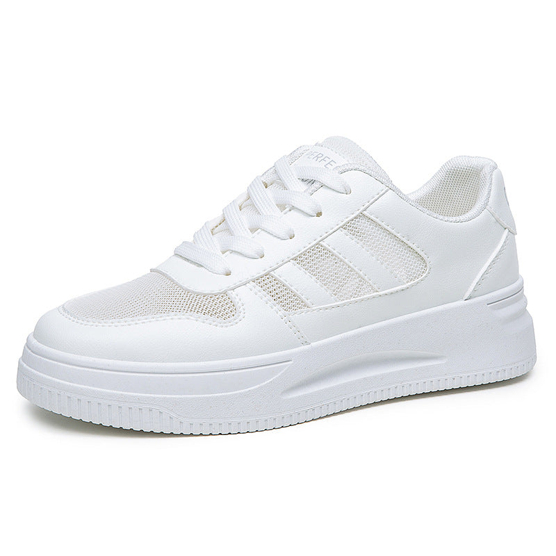 Breathable Platform Light White Shoes Women's Mesh Casual Sneaker