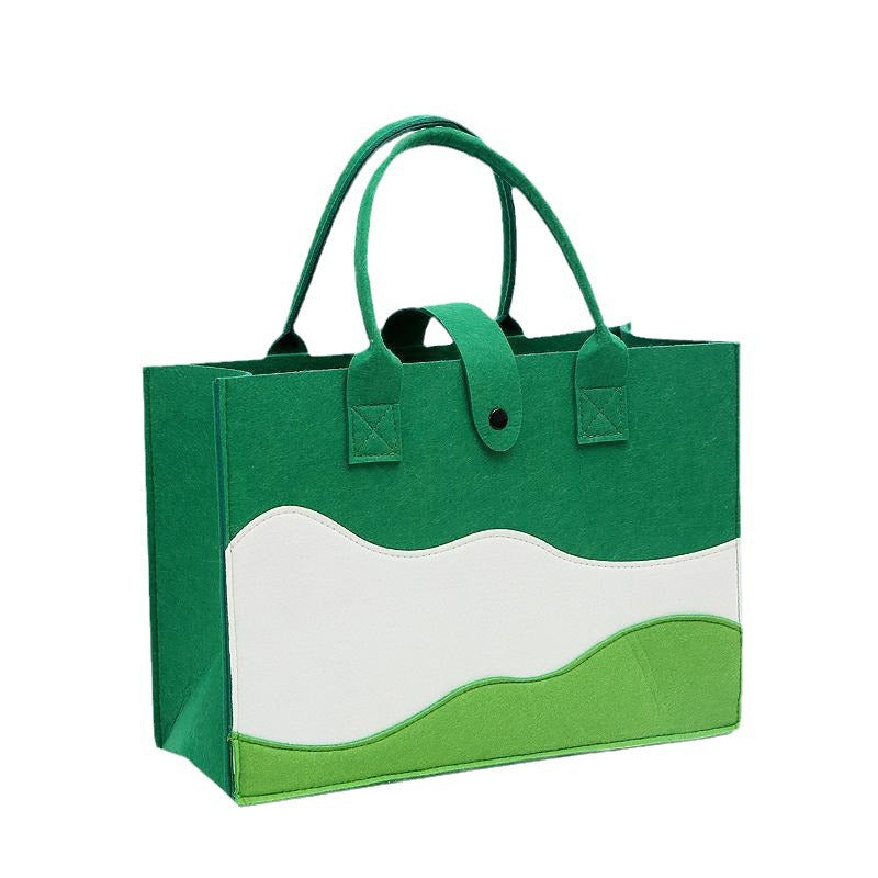 National-style Mountain Peak Tote Bag, Felt Handbag, Perfect As A Gift Or Souvenir