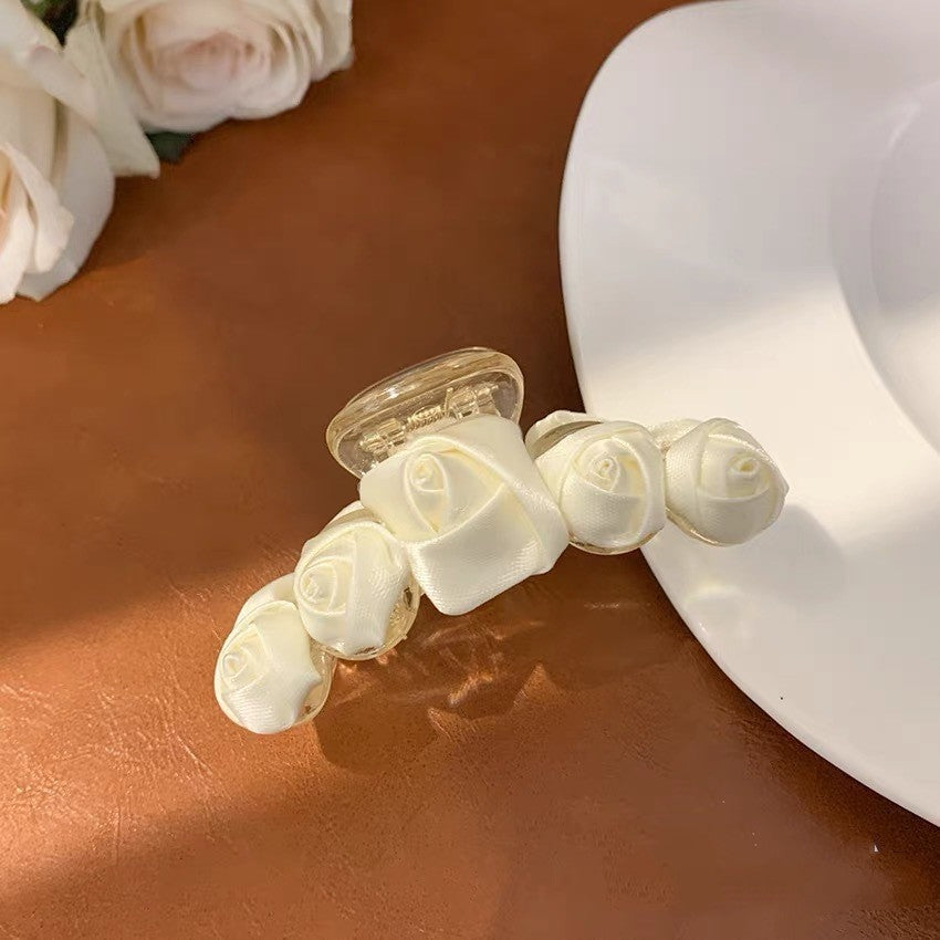 New Small Fragrant Wind Camellia Temperament Back Of The Head To Grab The Clip