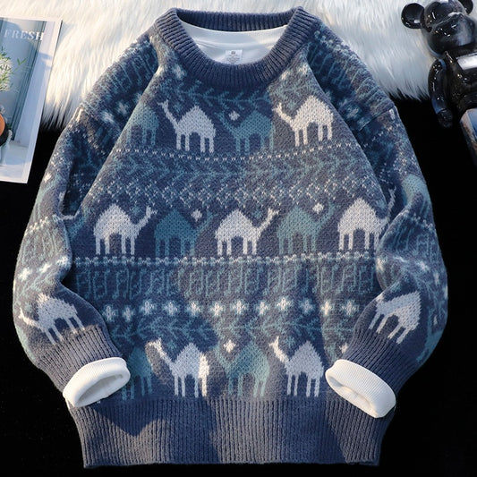 match Fashion Ins Knitted Sweater