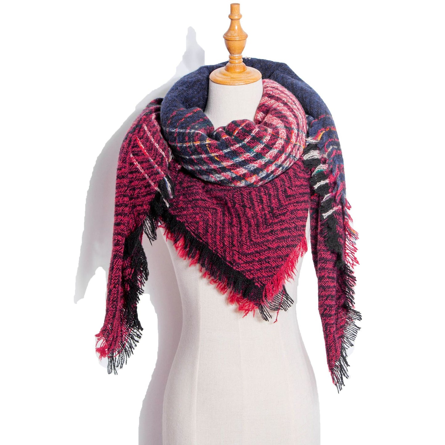 Shawl Scarf Autumn And Winter Large Plaid Triangle