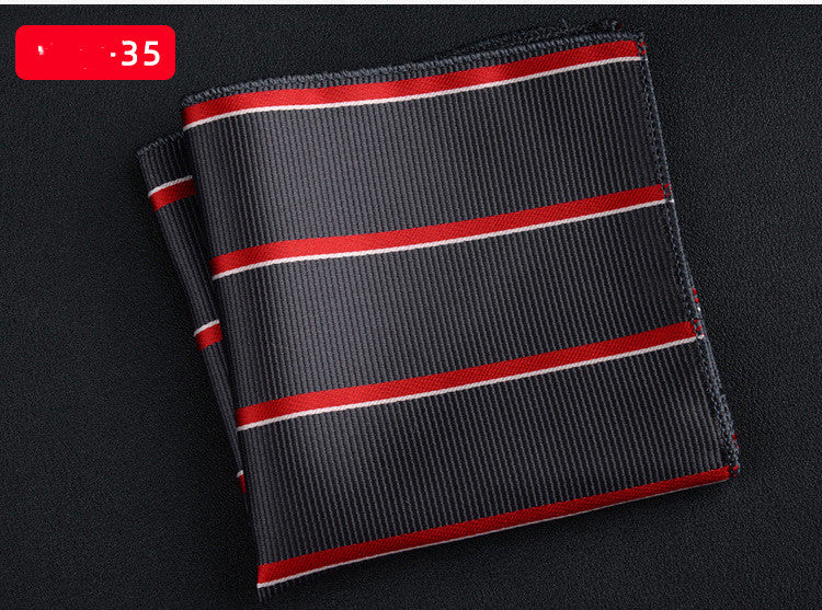 Men's Textured Retro Embroidery Jacquard Square Scarf