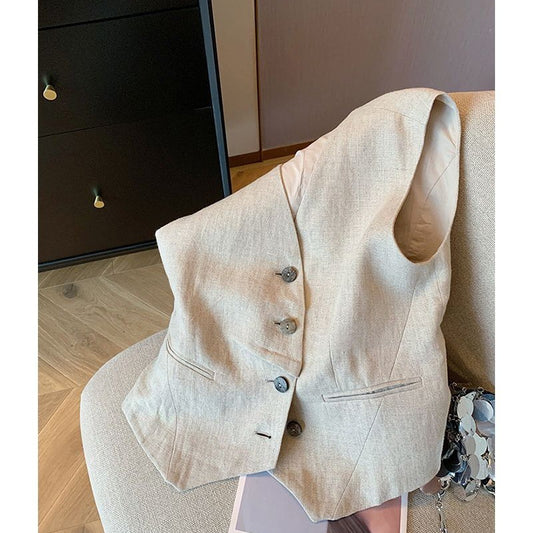 Old Women's Fashionable Elegant Sleeveless Vest