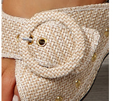 Women's Plus Size Rivet Strap Sandals