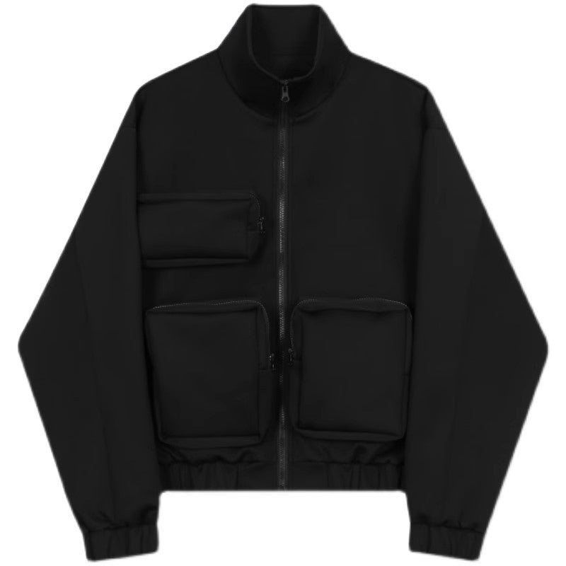 Designer Style Three-dimensional Large Pocket Profile Space Cotton Functional Workwear Jacket