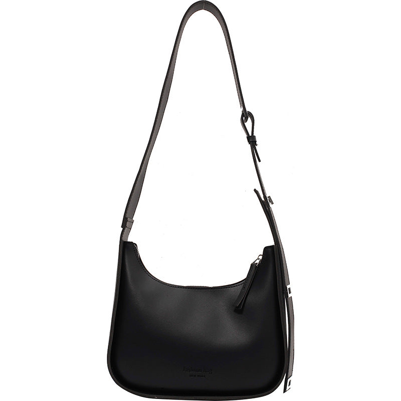 Retro Shoulder Bag Wide Shoulder Strap Crossbody