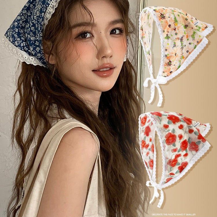 Women's Cotton And Linen Mori Style Lace Triangular Binder