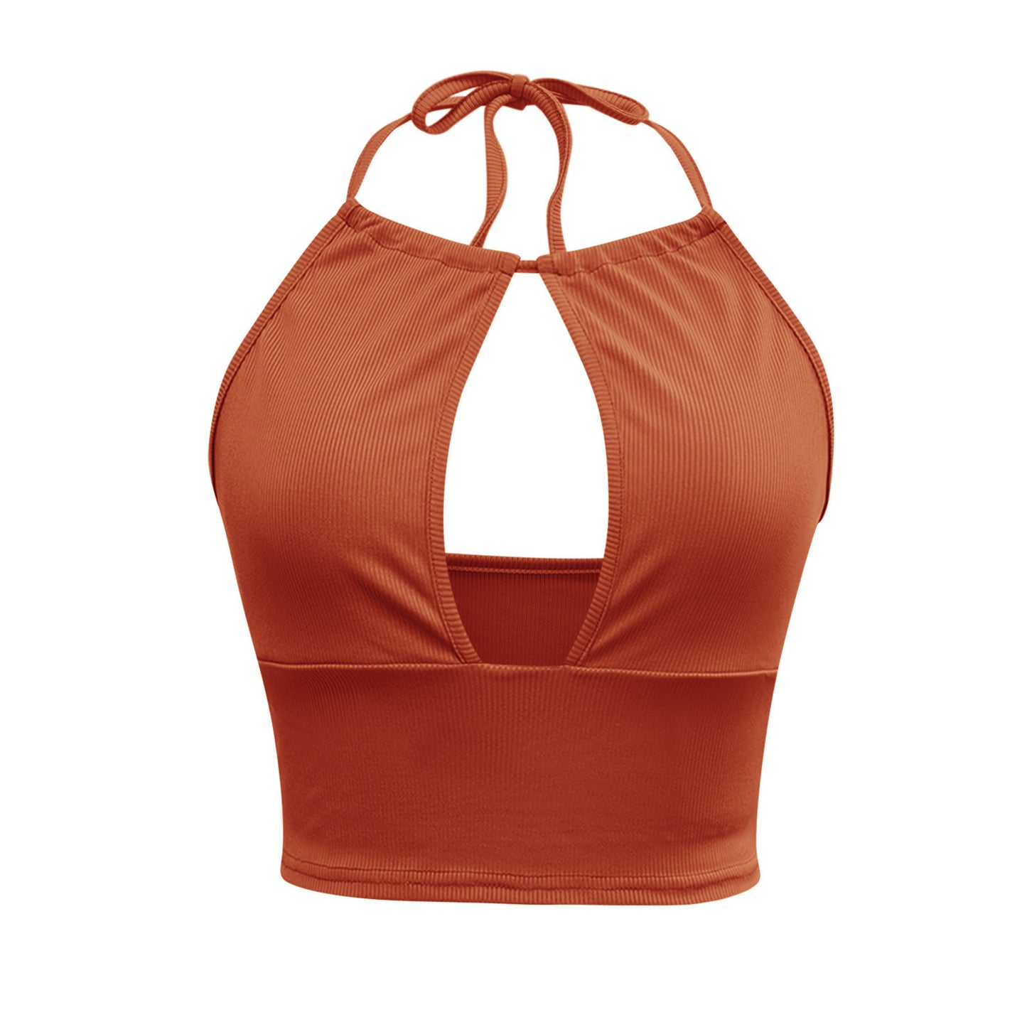 Classic Vacation Style Swimsuit Halter Spaghetti Straps Tube Top Padded