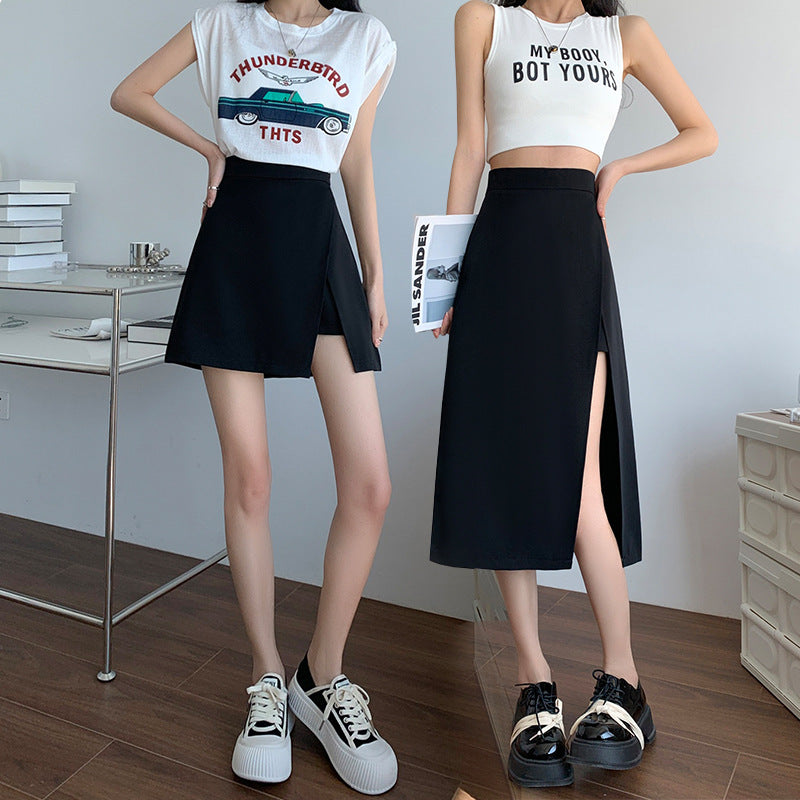 Black Skirt High Waist Slimming