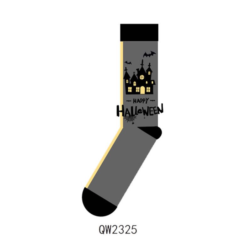 Halloween Cartoon Men's And Women's Mid-calf Socks