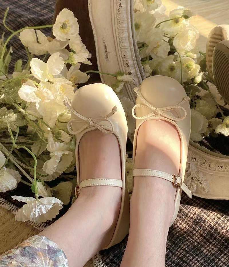 Small Leather Shoes Round Head Lovely Thick With College Wind