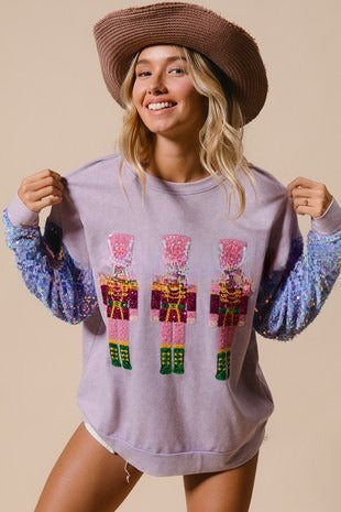 Women's Sequins Padded Top Christmas