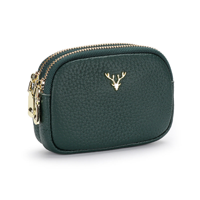Women's Genuine Leather Coin Purse Petite Cute And Handheld Mini Size