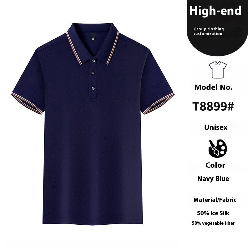 Ice-feeling Solona Color Matching Work Clothes Polo Shirt