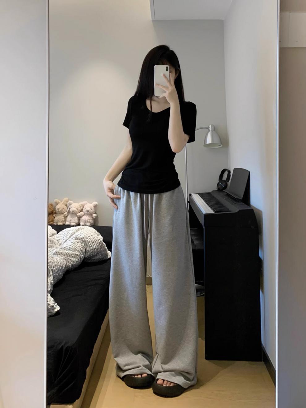 American-style Lazy Low Waist Casual Sports Pants