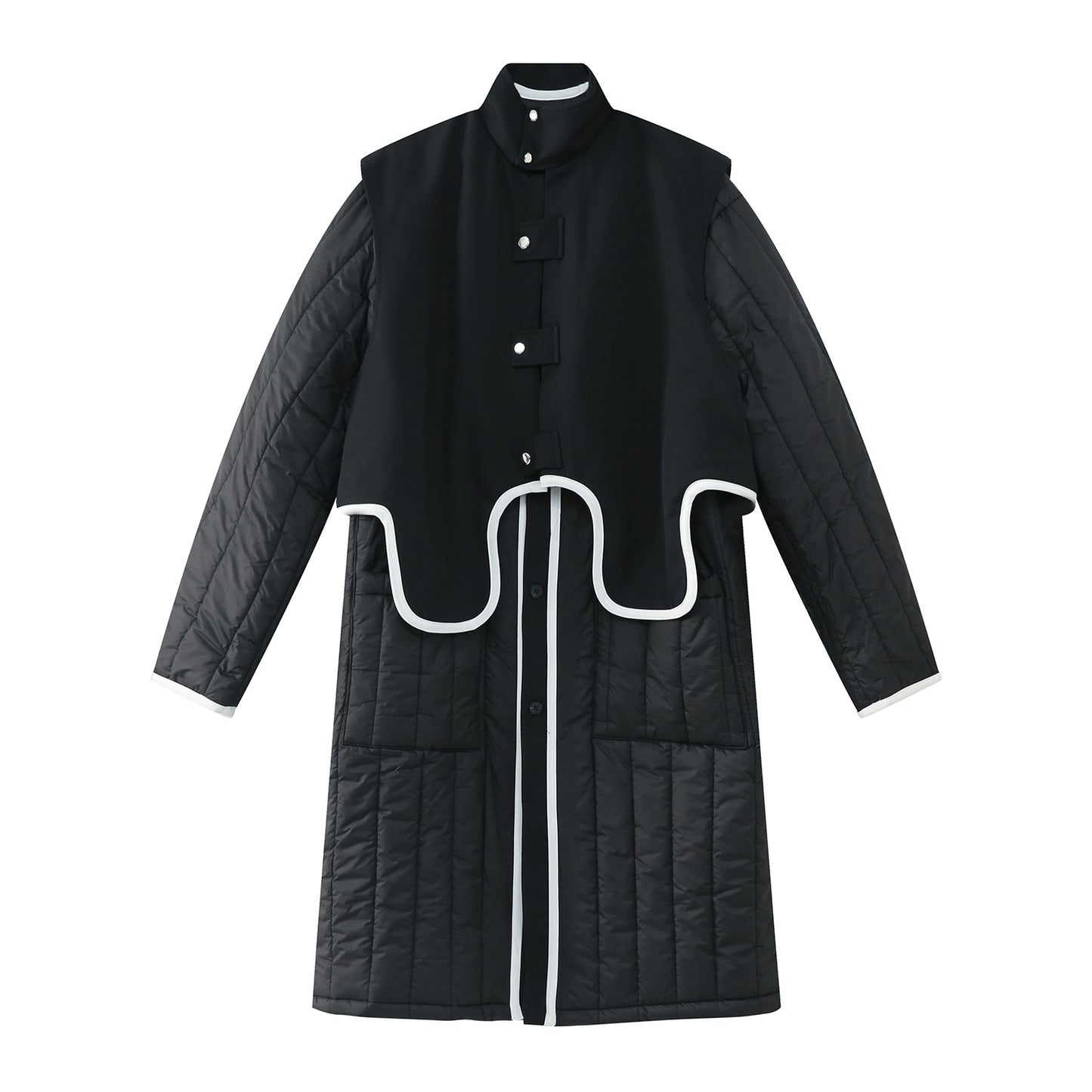 Men's True Two Piece Detachable Mid Length Jacket