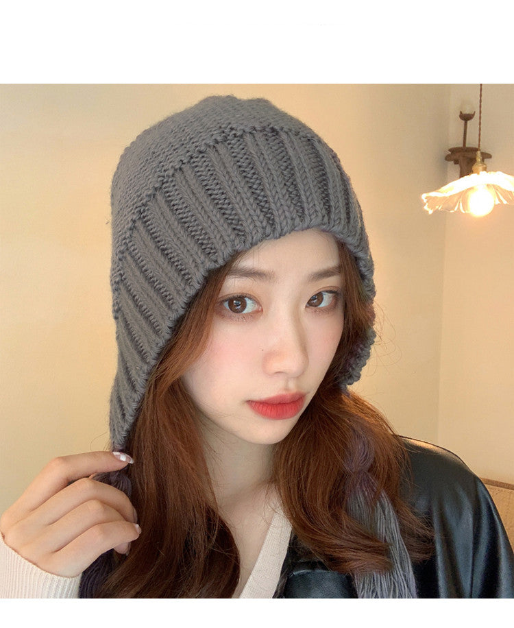 Hand Knitted Personality Cute Tassel Wool Hat