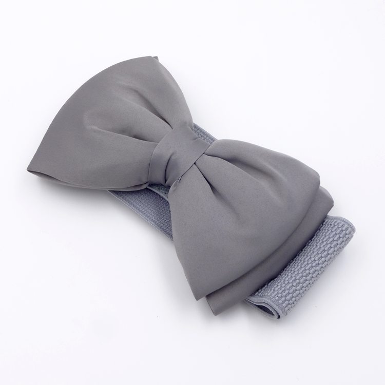 Elastic Bow-Tie Vegan Stretch Leather Womens Belt