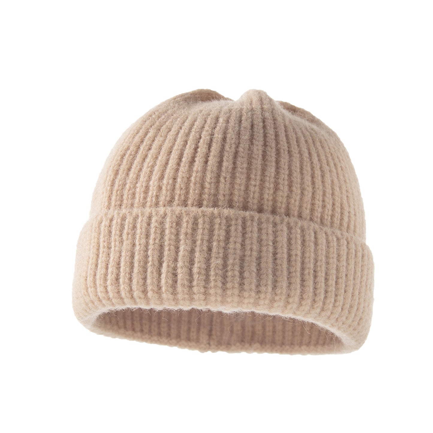 Autumn And Winter Acrylic Wool Warm Plain Hat