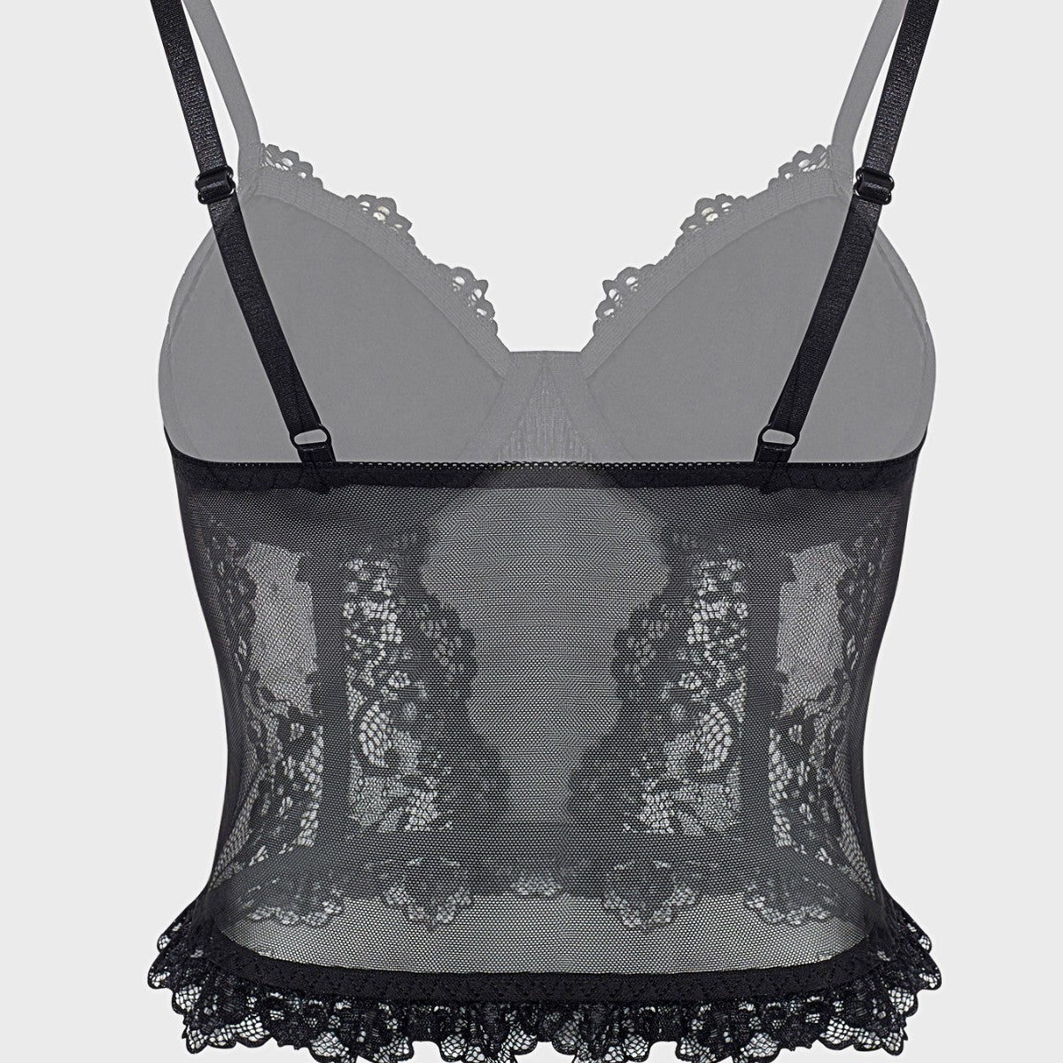 Dark Lace Fishbone Camisoleperfect For Layering Or Wearing On Its Own