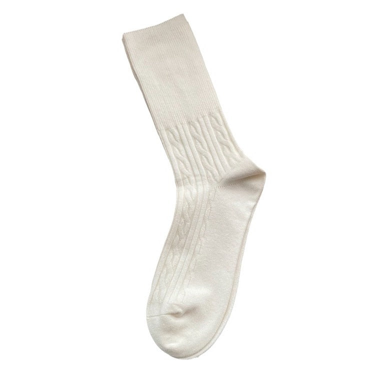 Women's Autumn Winter Wool Thickened Warm Mid-Calf Socks