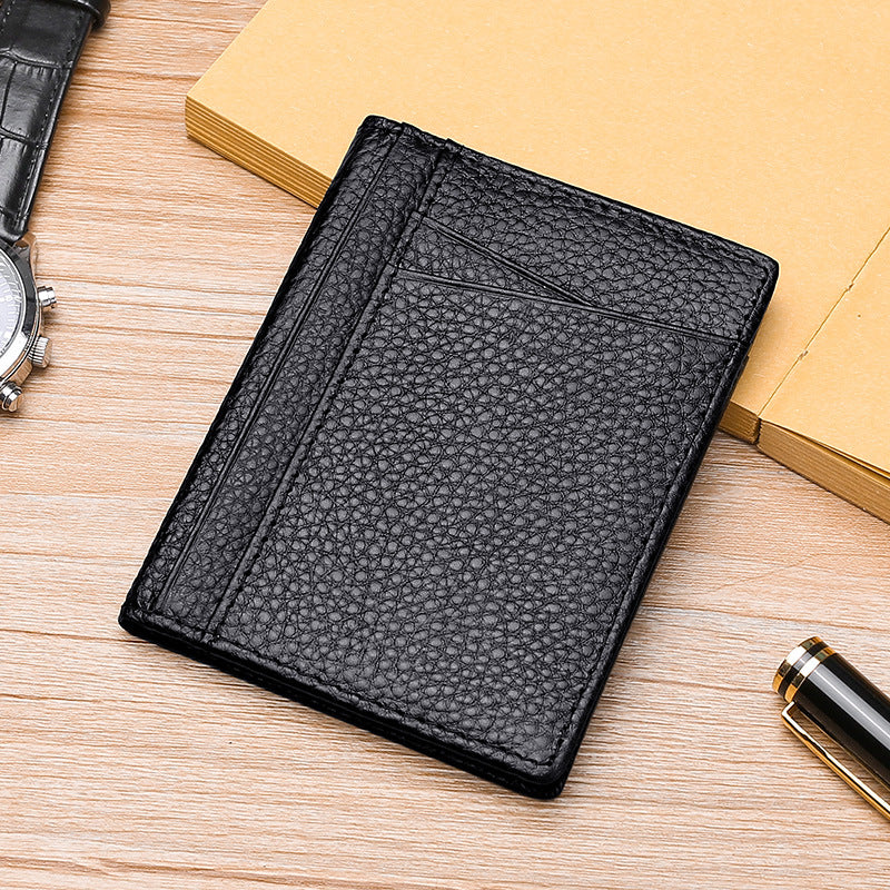 Fashion Personality First Layer Cowhide Men's Card Bag